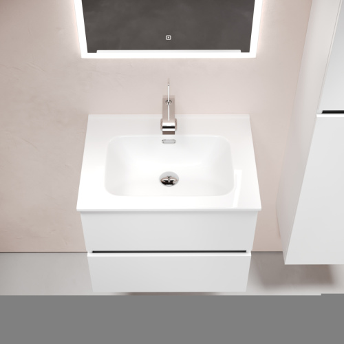 Тумба под раковину Sancos Urban UR60W 60х50 подвесная цвет белый - фото 5